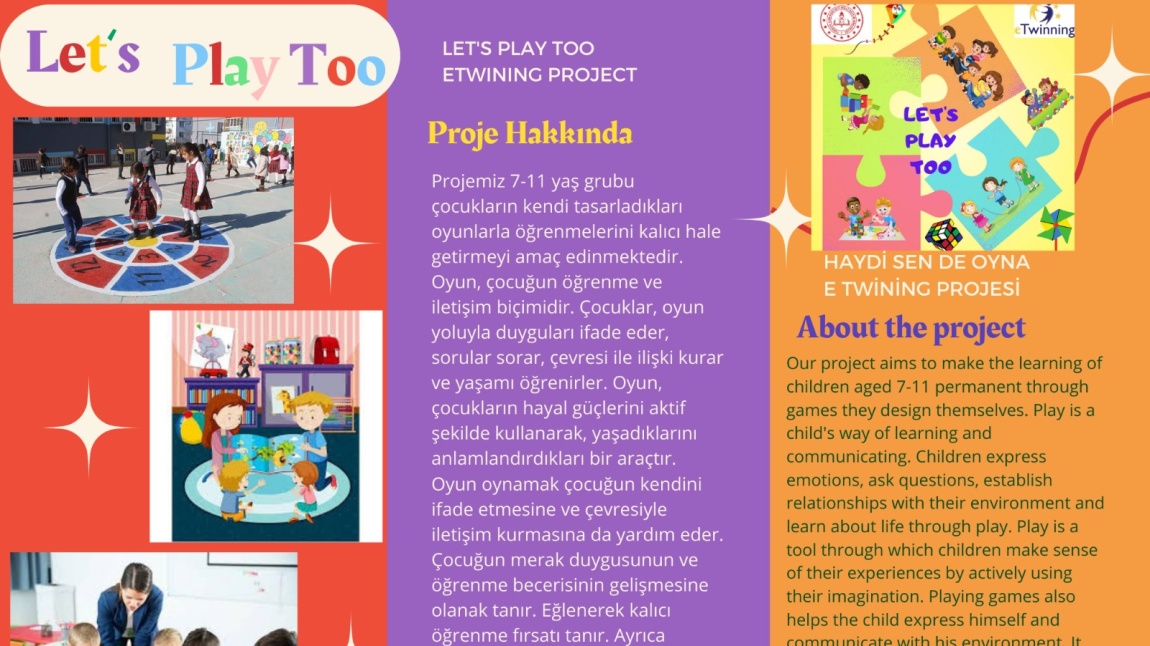 LET'S YOU PLAY TOO ETWINNING PROJECT BROCHURE PRESENTATION